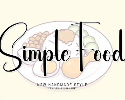 Simple Food Script font