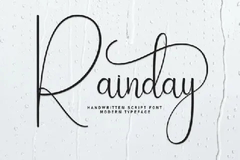 Rainday Script Typeface font