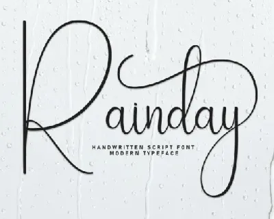 Rainday Script Typeface font