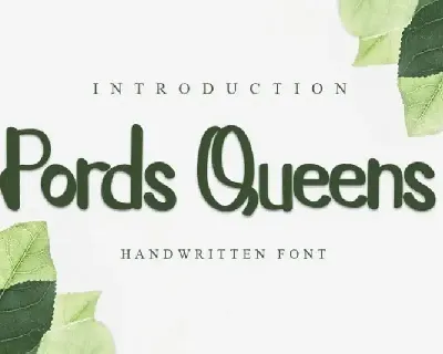 Pords Queens Script font