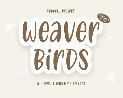 Weaver Birds font