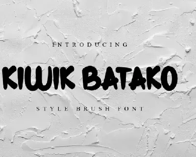 Kiwik Batako Display font