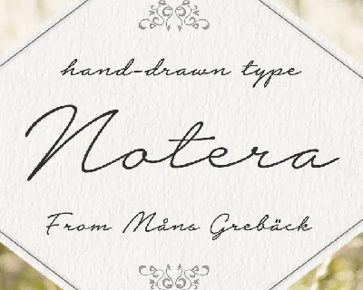 Notera 2 Underline PERSONAL USE font