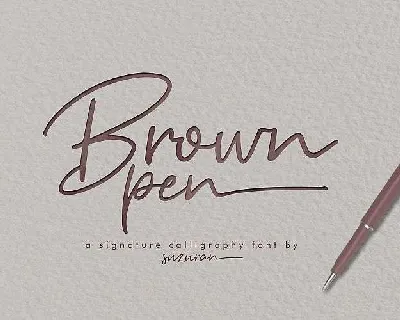 Brown Pen font