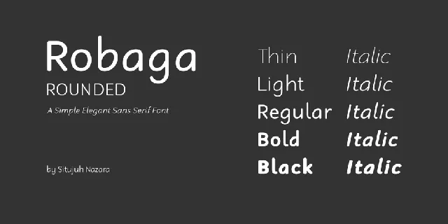 Robaga Rounded font