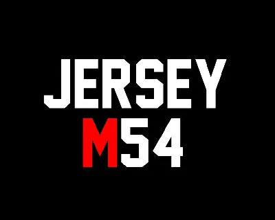 Jersey M54 font