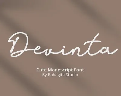 Devinta Handwritten Monoline font