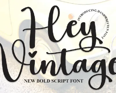 Hey Vintage Script font