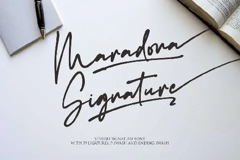 Maradona Signature font