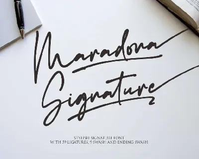 Maradona Signature font