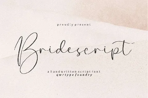 Bridescript font