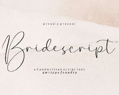 Bridescript font