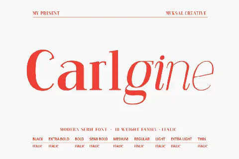 Carlgine font