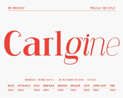 Carlgine font