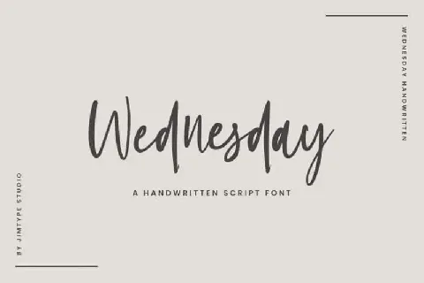 Wednesday Script font