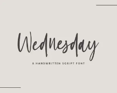 Wednesday Script font