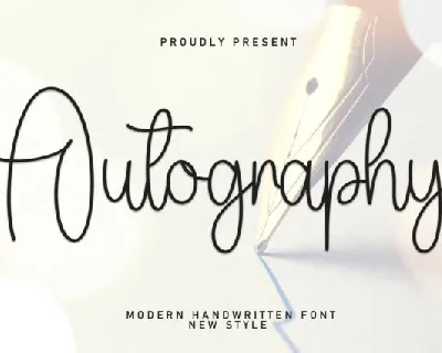 Autography Handwritten font