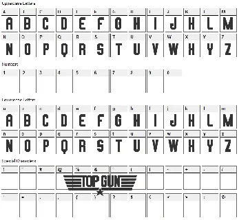 TOP GUN FONT font