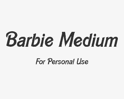 Barbie Free font