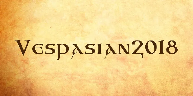 Vespasian2018 font