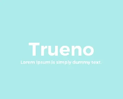 Trueno Sans Family font