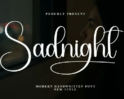 Sadnight Calligraphy font