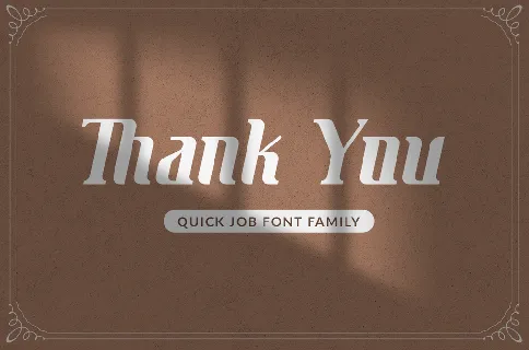 Quickjob Demo font