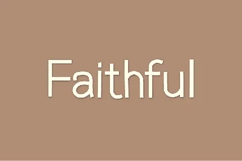 Faithful font