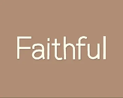 Faithful font