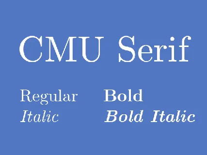 CMU Serif Roman Family font