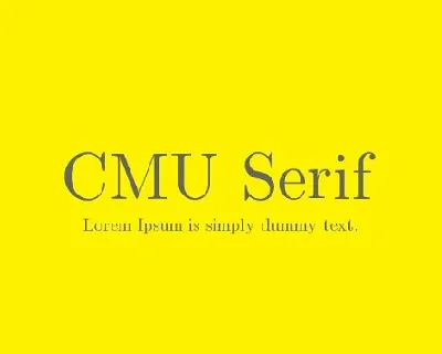 CMU Serif Roman Family font