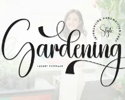 Gardening Calligraphy font