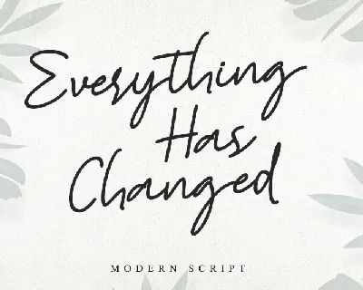 Everything Has Changed font