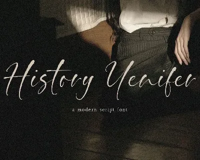 History Yenifer font