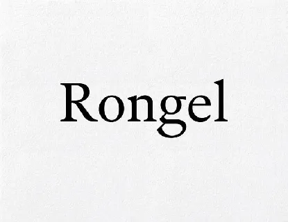 Rongel Family font