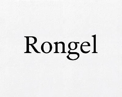 Rongel Family font