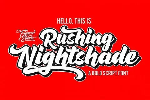 Rushing Nightshade Script font