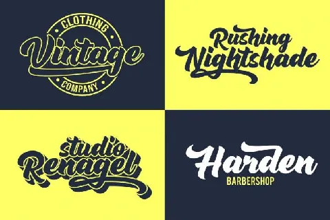 Rushing Nightshade Script font