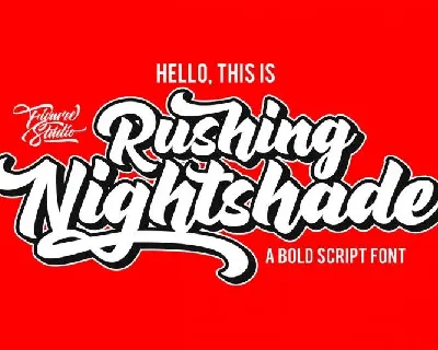 Rushing Nightshade Script font