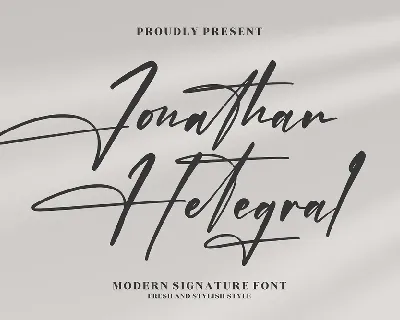 Jonathan Hetegral font