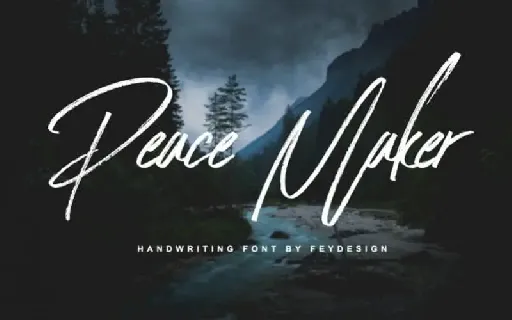 Peace Maker Brush font