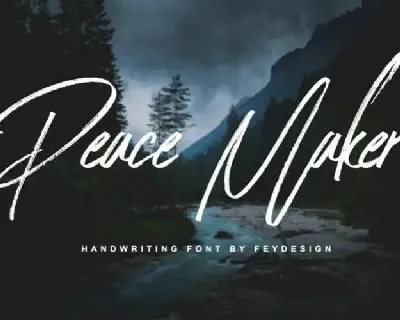 Peace Maker Brush font