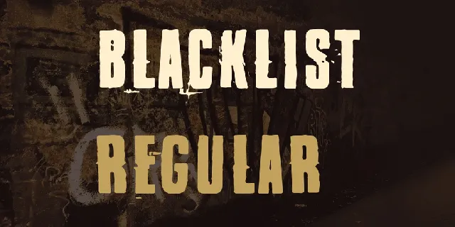 BLACKLISTED FONT font