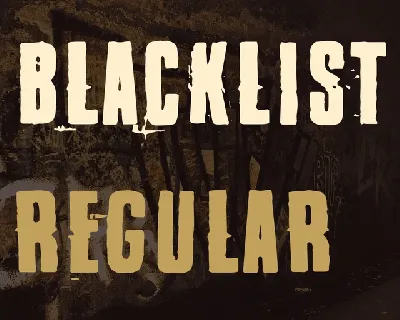 BLACKLISTED FONT font