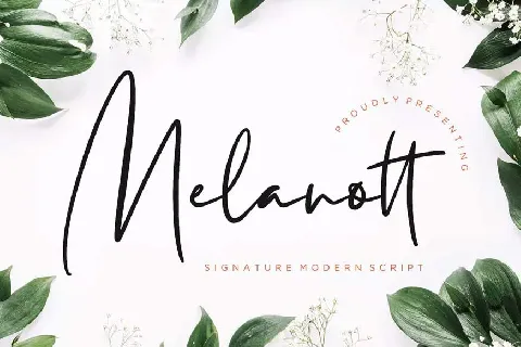 Melanott Modern Signature font