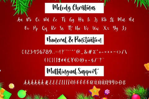 MelodyChristmas font