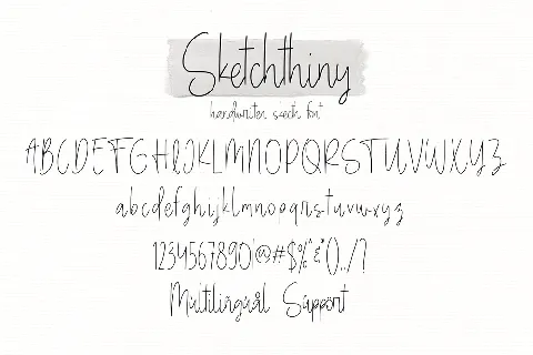 Sketchthiny font