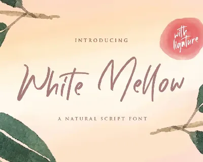 White Mellow font