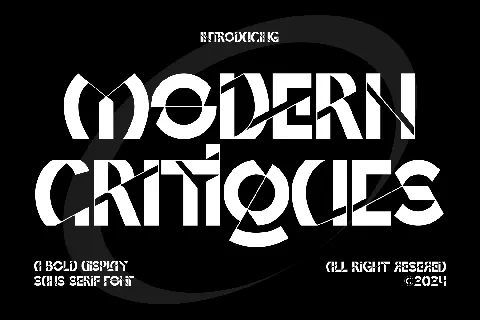 MODERN CRITIQUES DEMO font