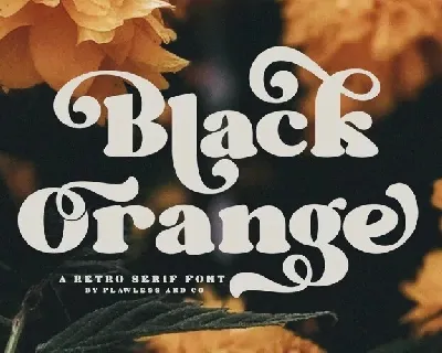 Black Orange font